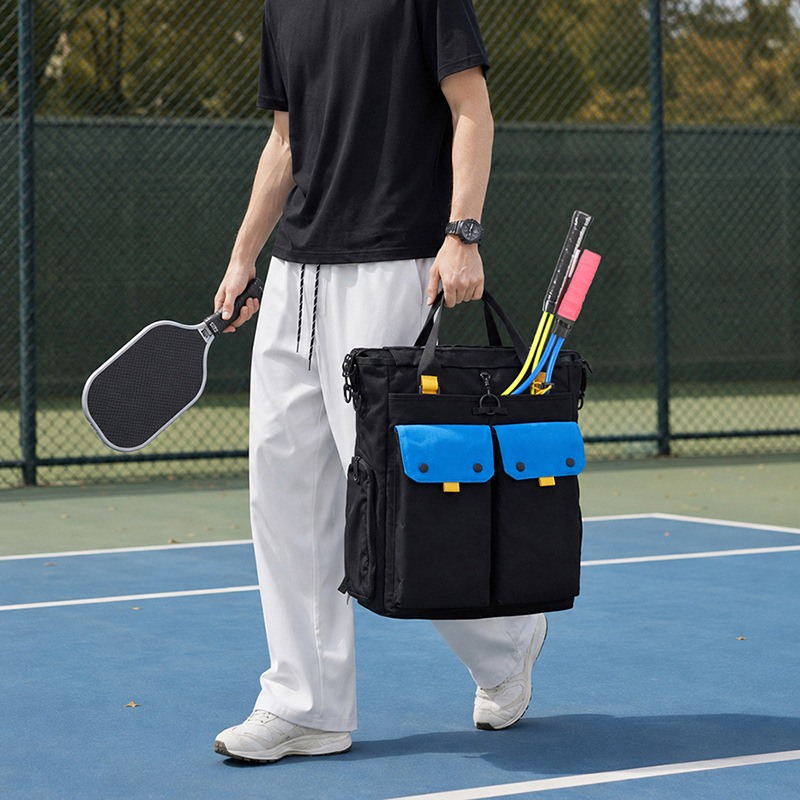 Badminton Bag - กระเป๋าใส่ไม้แบดมินตัน/เทนนิสแบบกันน้ำ พร้อมช่องใส่รองเท้า กระเป๋าเป้สะพายหลังสำหรับไม้พายพิคเคิลบอล สำหรับผู้ชายและผู้หญิง