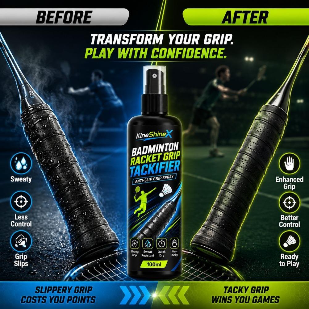 สเปรย์กันลื่นสำหรับไม้เทนนิสแล - Badminton Grip บทวิจารณ์และราคา