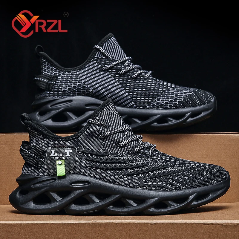 YRZL ผู้ชายกีฬารองเท้าวิ่งสีดํ - Badminton Shoes บทวิจารณ์และราคา
